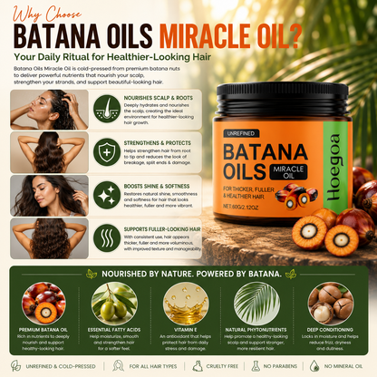 🔥 Batana Oils Miracle Oil – Hair Growth Support for Thicker, Fuller & Healthier-Looking Hair-FX