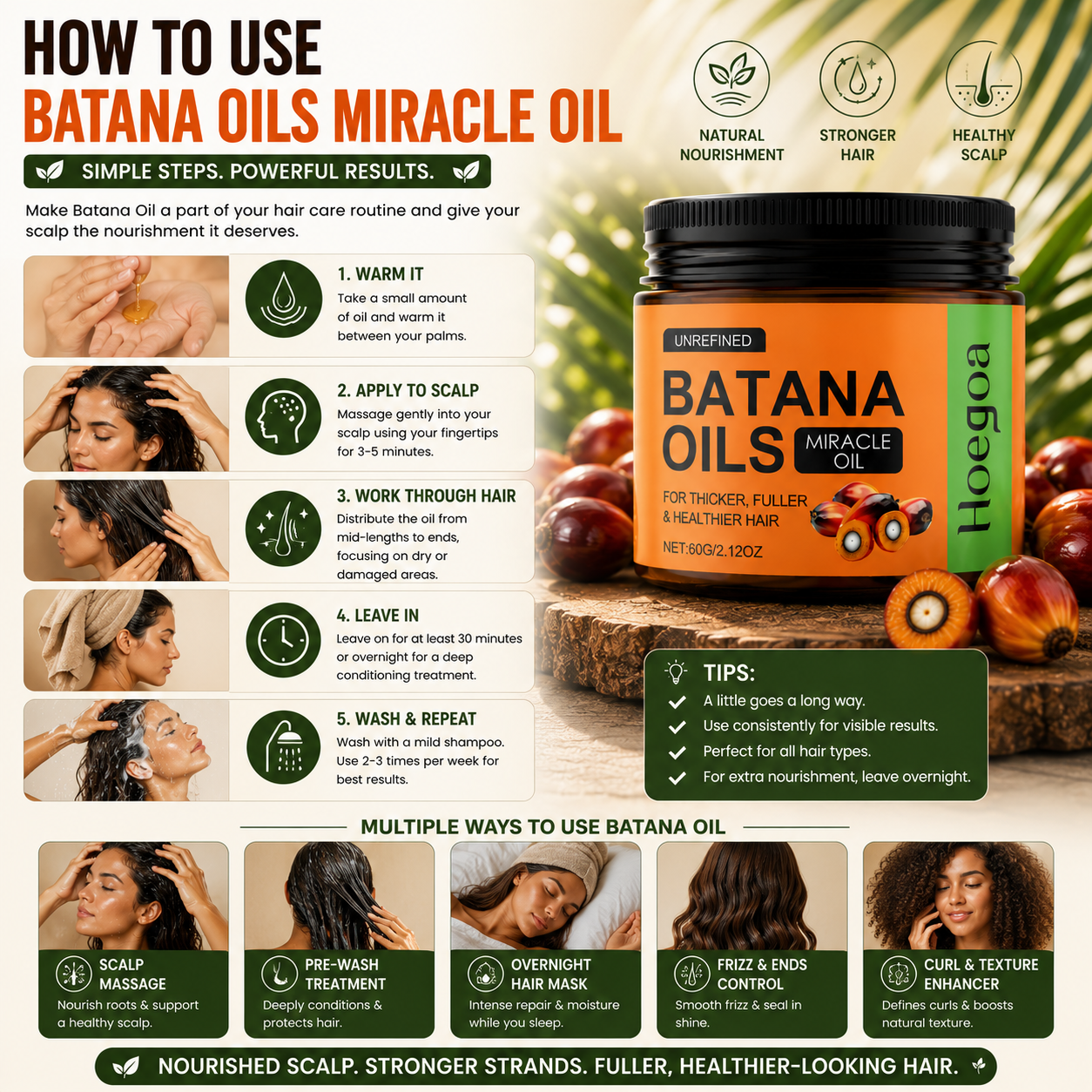 🔥 Batana Oils Miracle Oil – Hair Growth Support for Thicker, Fuller & Healthier-Looking Hair-FX