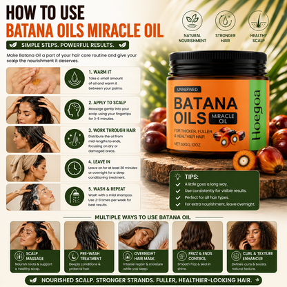 🔥 Batana Oils Miracle Oil – Hair Growth Support for Thicker, Fuller & Healthier-Looking Hair-FX