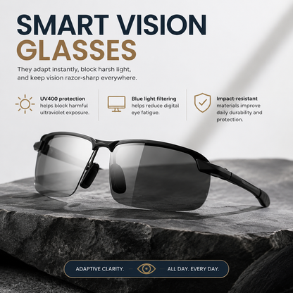 🕶️Smart Vision Glasses – Anti-Glare UV Protection with Infrared Night Vision & Impact-Resistant Lenses-QE
