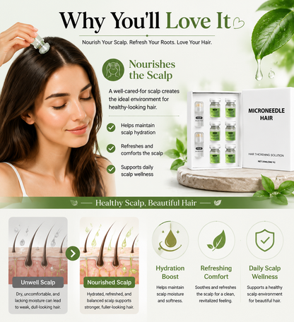 💆‍♀️ Hair Growth Scalp Essence – Lightweight Massage Serum for Stronger, Thicker-Looking Hair -FX
