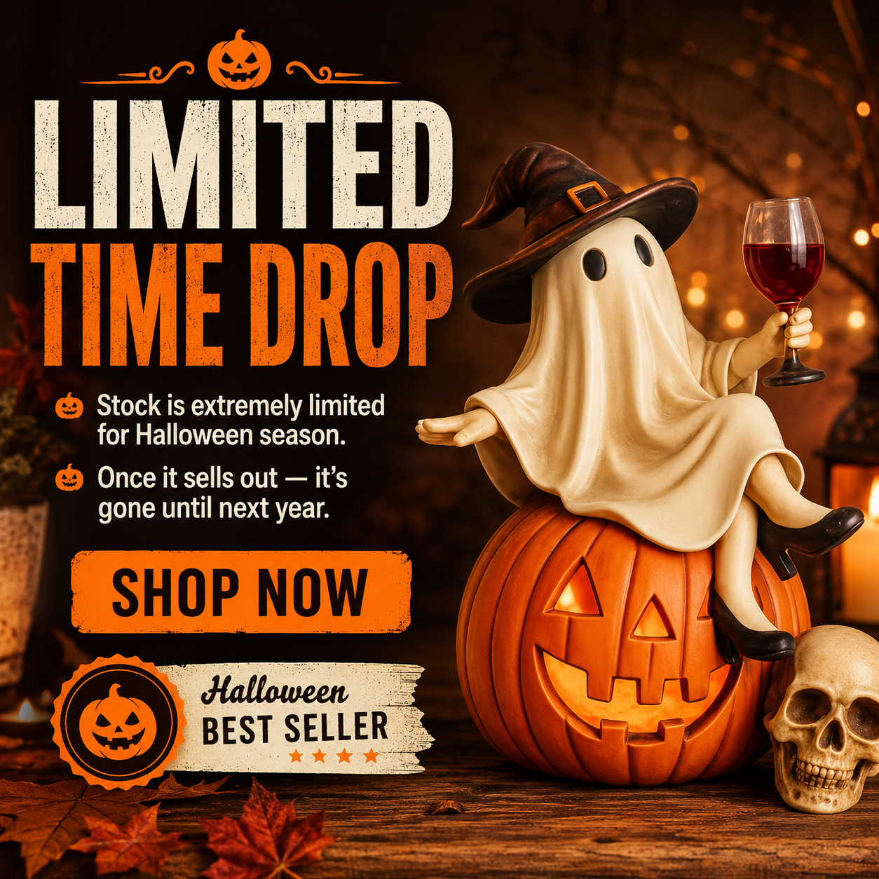 🔥Exclusive Limited Item 👍🔥50%OFF👻 Meet Your New Halloween Wine Butler  Bring spooky charm and a playful touch to every wine night.-QO