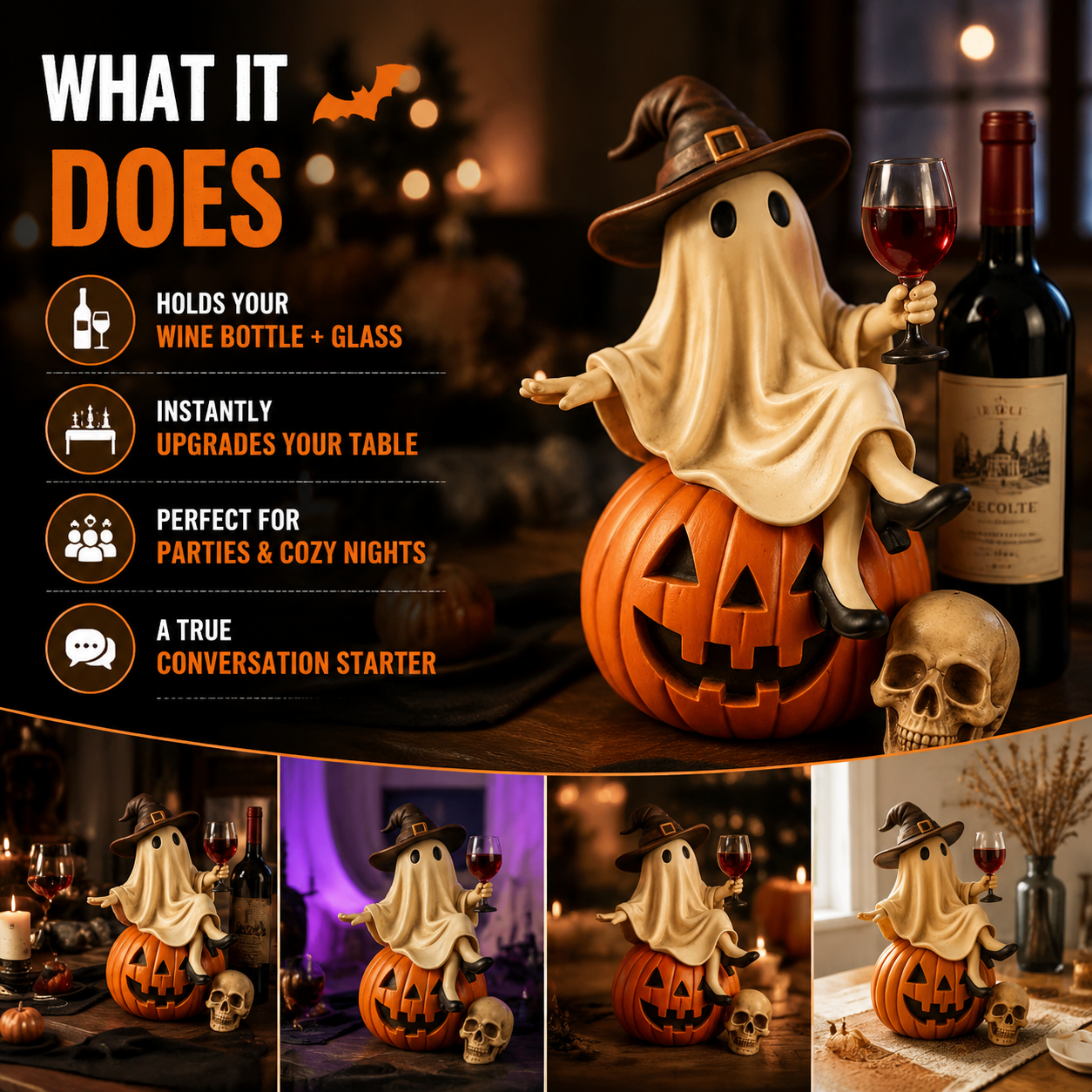 🔥Exclusive Limited Item 👍🔥50%OFF👻 Meet Your New Halloween Wine Butler  Bring spooky charm and a playful touch to every wine night.-QO
