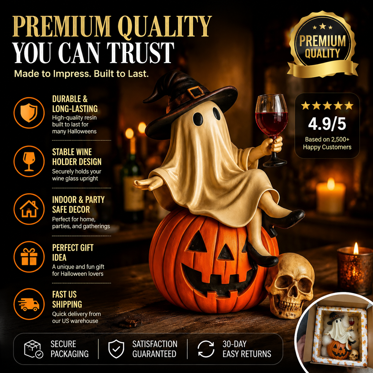 🔥Exclusive Limited Item 👍🔥50%OFF👻 Meet Your New Halloween Wine Butler  Bring spooky charm and a playful touch to every wine night.-QO