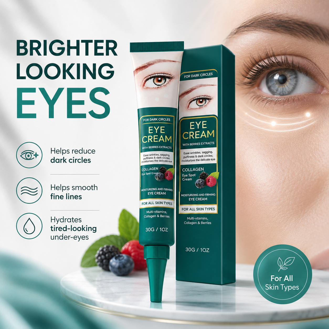 🚨 LIMITED TIME OFFER 🚨 🔥 49% OFF 👁️ Eye Cream for a Brighter, Youthful & Refreshed Look ✨💚-QO