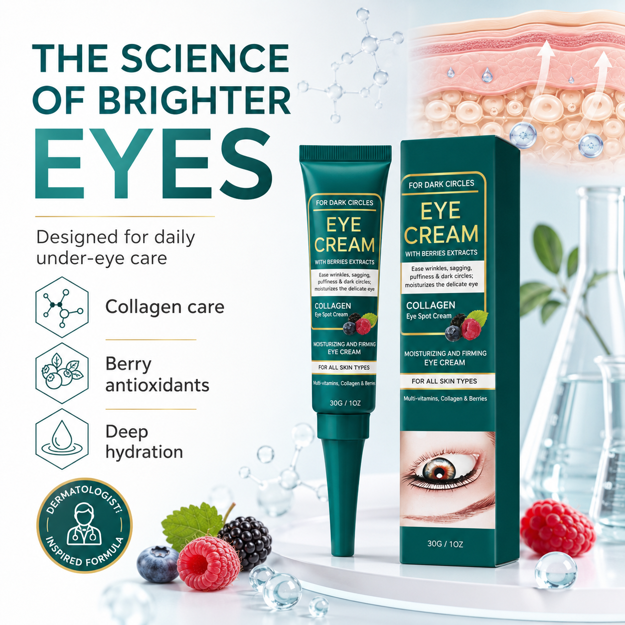 🚨 LIMITED TIME OFFER 🚨 🔥 49% OFF 👁️ Eye Cream for a Brighter, Youthful & Refreshed Look ✨💚-QO