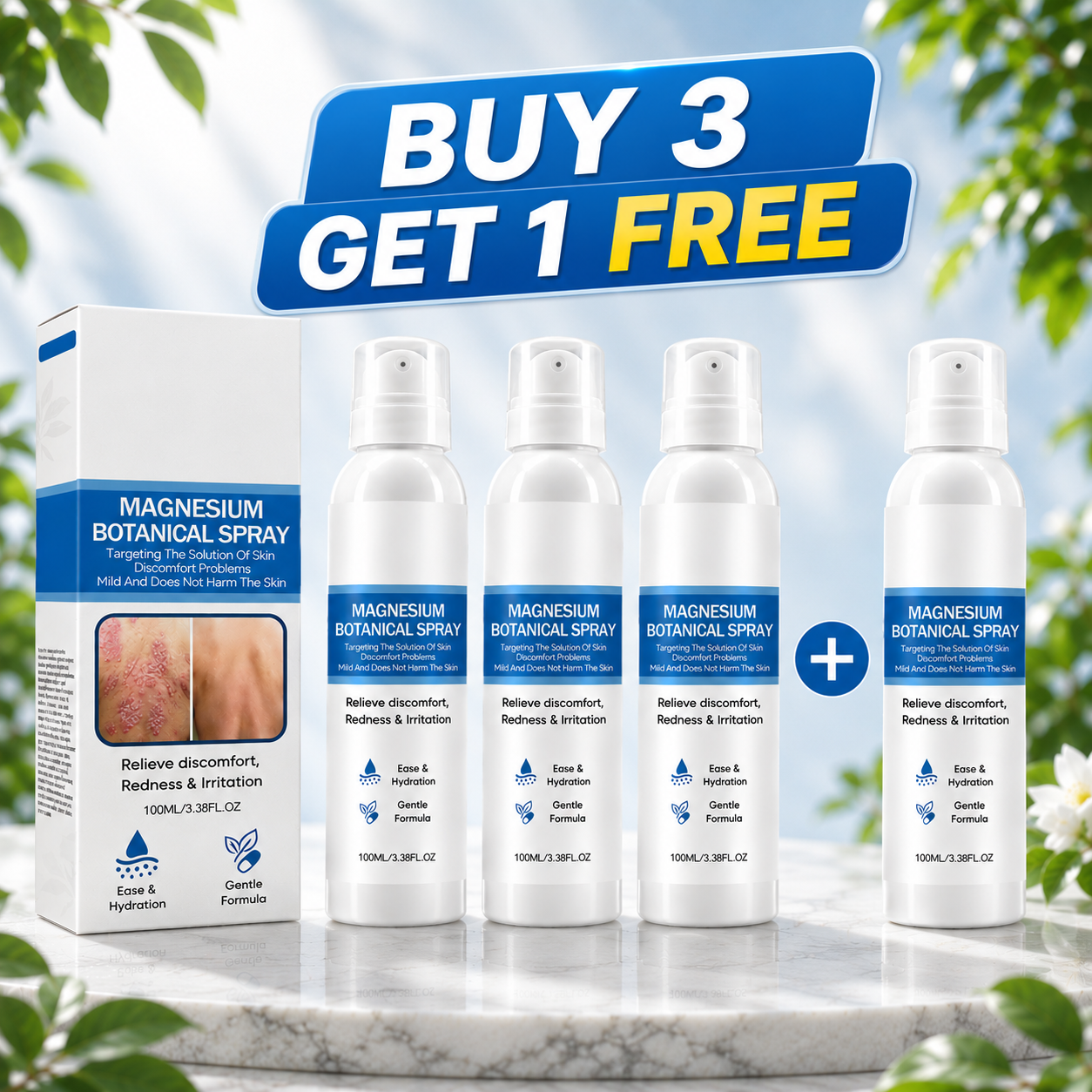 🔥 Magnesium 🌿 Botanical Spray ✨ – Soothing Skin Care 💧 for Dry & Sensitive Skin-QR