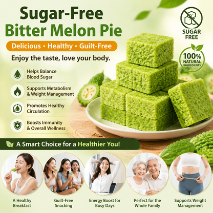 🍃Sugar-Free Bitter Melon Pie-– High Fiber, Low Calorie, Naturally Healthy-QE