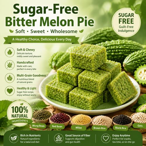 🍃Sugar-Free Bitter Melon Pie-– High Fiber, Low Calorie, Naturally Healthy-QE