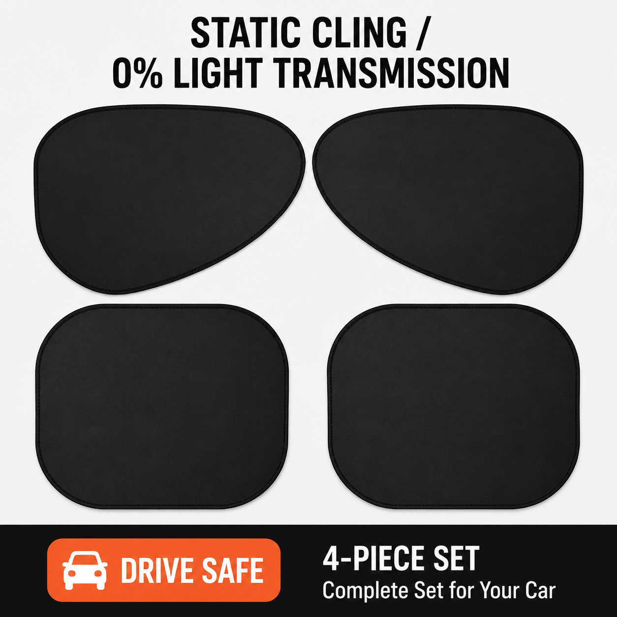 🚗 Electrostatic Car Sunshade – 0% Light Transmission, No Glue, No Residue-QE