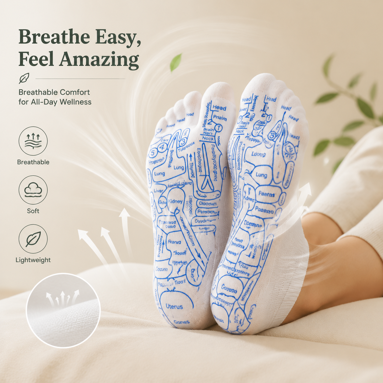 🦶 Foot Reflexology Socks & Massage Tool Set – Acupoint Targeting, Portable, 3‑Piece Kit-QE