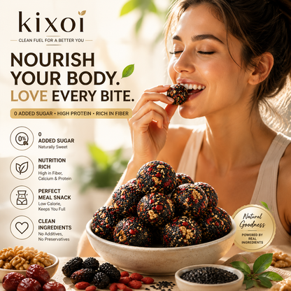 Black Sesame & Walnut Energy Balls – Natural Sweetness, Nutrient-Rich Snack-QE