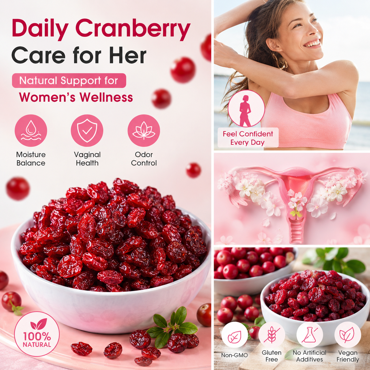 🍒 Sweet, Chewy & Naturally Satisfying – Premium Dried Cranberries 🌿-QO