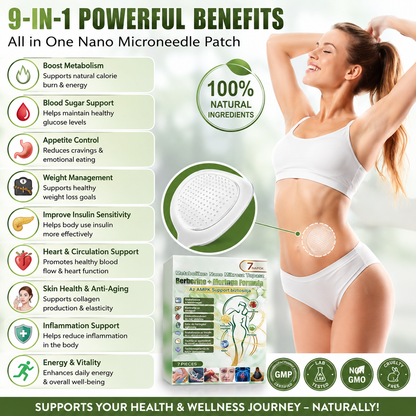 Moringa · Berberine × NAD+ 10-in-1 Advanced Nano Microneedle Patch -QO