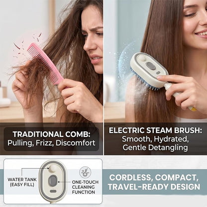 🌸💆‍♀️ Electric Spray Air Cushion Massage Comb | 💧 Nano-Mist (Essential Oil Compatible) -DW