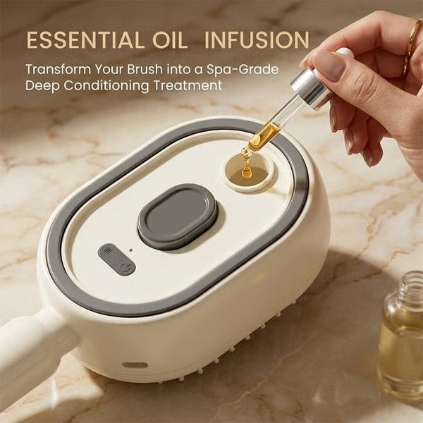 🌸💆‍♀️ Electric Spray Air Cushion Massage Comb | 💧 Nano-Mist (Essential Oil Compatible) -DW