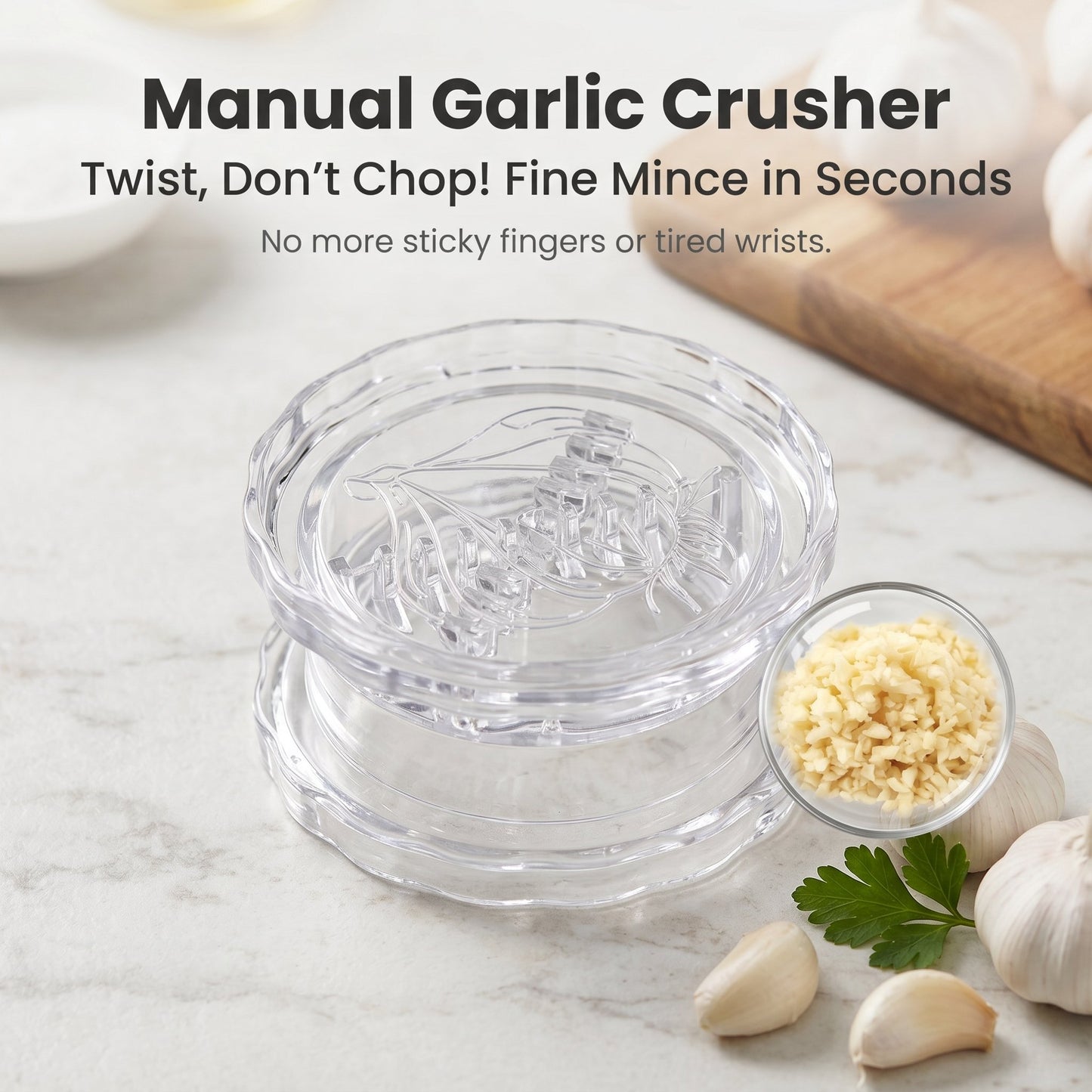 🎁Hot Sale Promotion 49% OFF🔥Manual Garlic Twister & Masher, Multi-Functional Mincer & Grinder for Garlic-FX