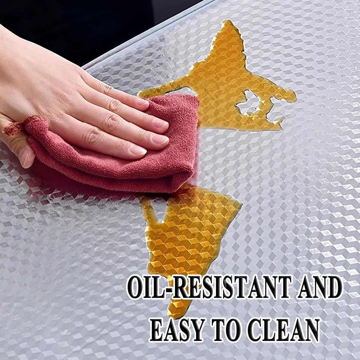 🛡️ Kitchen Hero Stainless Steel Oil-Proof Self-Adhesive Wallpaper – PVC Heat & Oil Resistant Roll for Countertop Cabinet Backsplash, Anti-Fingerprint -DW