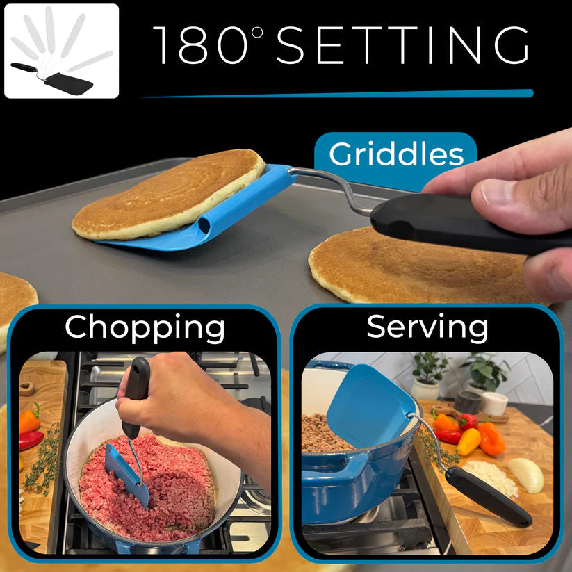 🍳Angle-Adjustable Spatula Spoon – Easy Flip & Serve Cooking Tool - DW