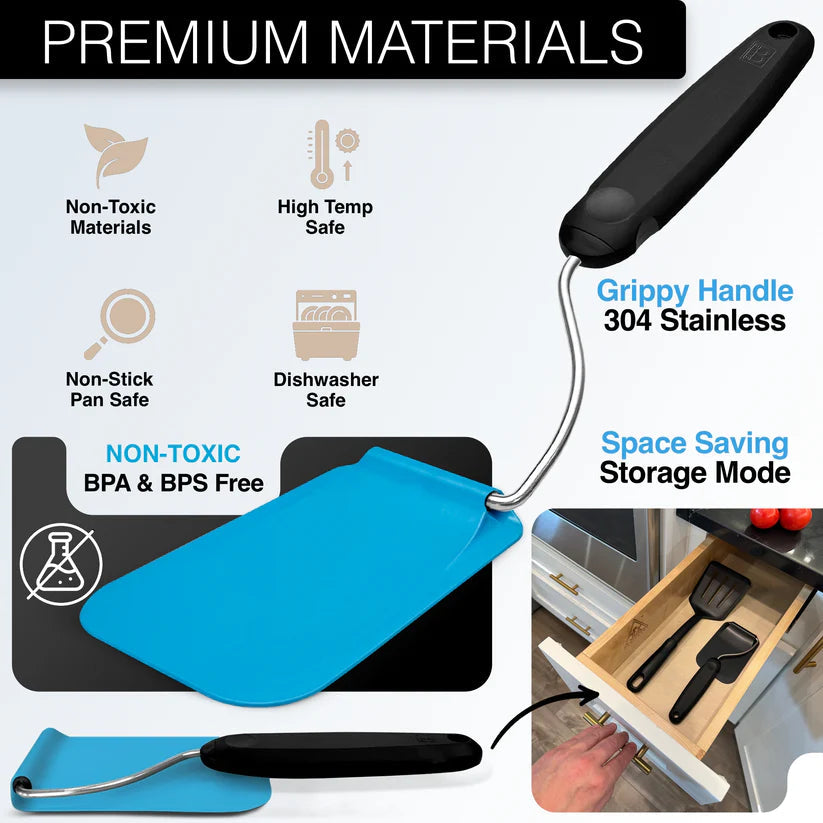 🍳Angle-Adjustable Spatula Spoon – Easy Flip & Serve Cooking Tool - DW