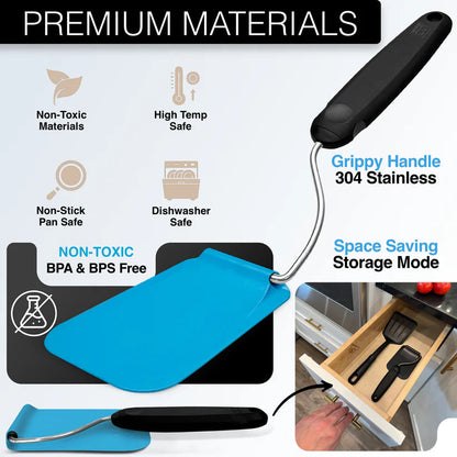 🍳Angle-Adjustable Spatula Spoon – Easy Flip & Serve Cooking Tool - DW