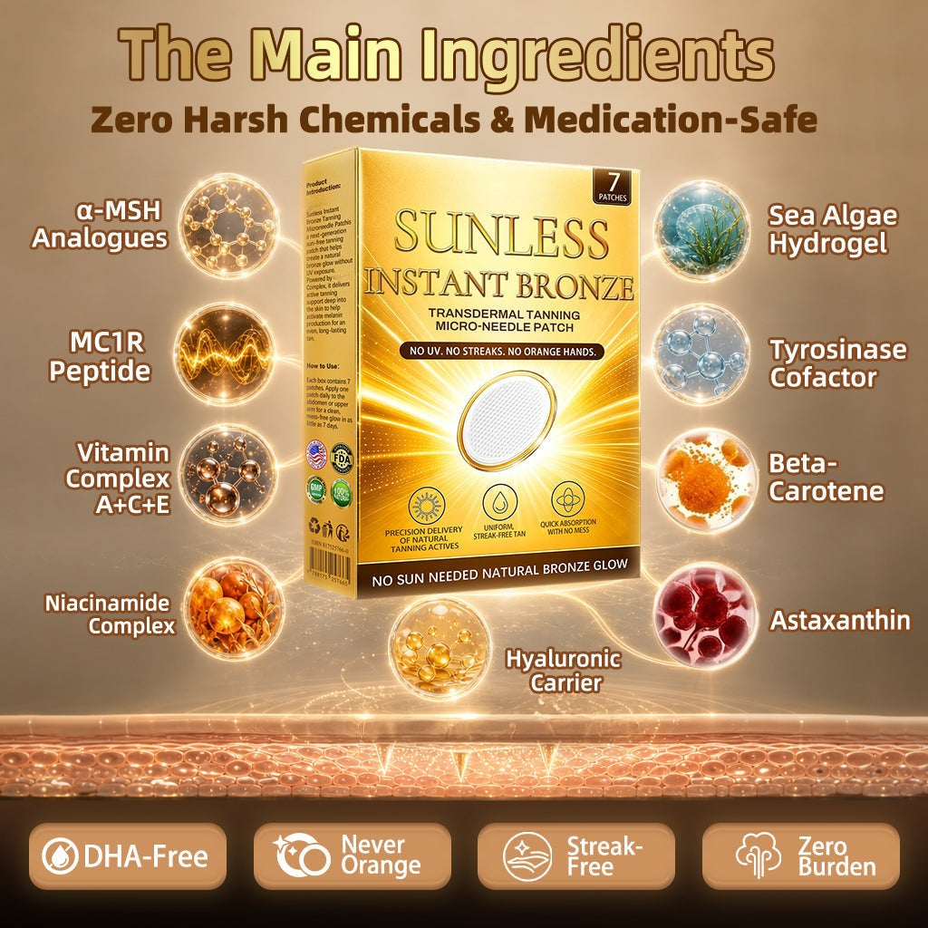 ☀️𝐒𝐮𝐧𝐥𝐞𝐬𝐬 𝐈𝐧𝐬𝐭𝐚𝐧𝐭 𝐁𝐫𝐨𝐧𝐳𝐞 𝐓𝐚𝐧𝐧𝐢𝐧𝐠 𝐌𝐢𝐜𝐫𝐨𝐧𝐞𝐞𝐝𝐥𝐞 𝐏𝐚𝐭𝐜𝐡 us 𝐕𝐢𝐬𝐢𝐛𝐥𝐞 𝐁𝐫𝐨𝐧𝐳𝐞 𝐆𝐥𝐨𝐰 𝐢𝐧 𝟕 𝐃𝐚𝐲𝐬-FX