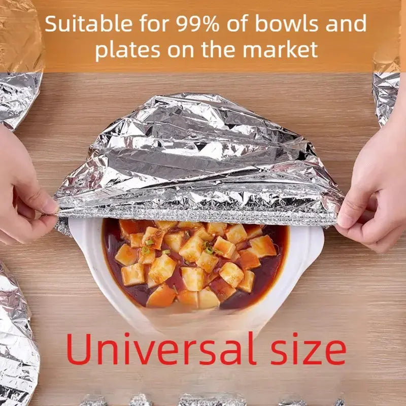 🍲🔥 Home dining table & food container aluminum foil heat-retaining cover-QO