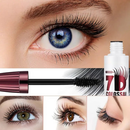 7D Waterproof Mascara - 24H Long Lasting Volume & Curl, Smudge-Proof Lift for Natural False Lash Look-QO