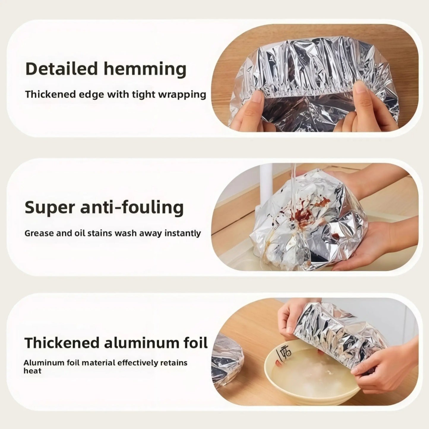 🔥49% OFF🔥-🏠🍲Home dining table & food container aluminum foil heat-retaining cover-QE