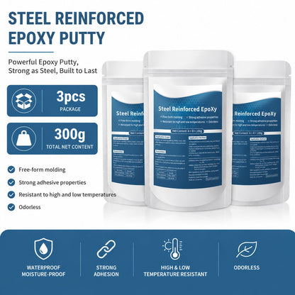 Steel-Reinforced 🔩 Epoxy Putty ✨ – Heavy-Duty Repair Compound 🛠️ for Metal, Pipes & DIY Fixes-QR
