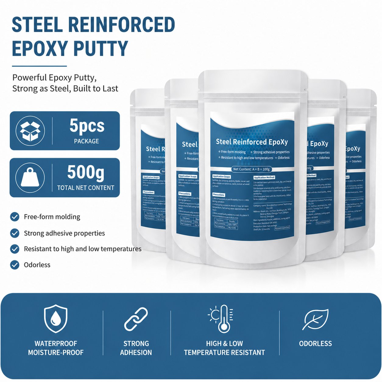 Steel-Reinforced 🔩 Epoxy Putty ✨ – Heavy-Duty Repair Compound 🛠️ for Metal, Pipes & DIY Fixes-QR