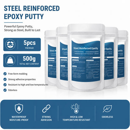 Steel-Reinforced 🔩 Epoxy Putty ✨ – Heavy-Duty Repair Compound 🛠️ for Metal, Pipes & DIY Fixes-QR