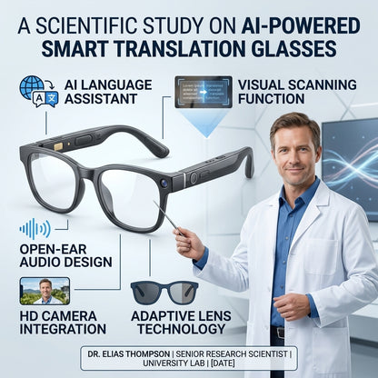 🌎👓All-weather on-body AI assistant, real-time multilingual simultaneous translation, seamless cross-border communication-FX