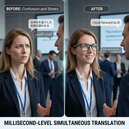 🌎👓All-weather on-body AI assistant, real-time multilingual simultaneous translation, seamless cross-border communication-FX