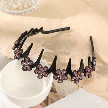 ✨ Wavy Butterfly Headband Set – Non‑Slip, Sparkling, 4 Colors-QE