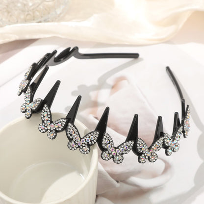 ✨ Wavy Butterfly Headband Set – Non‑Slip, Sparkling, 4 Colors-QE