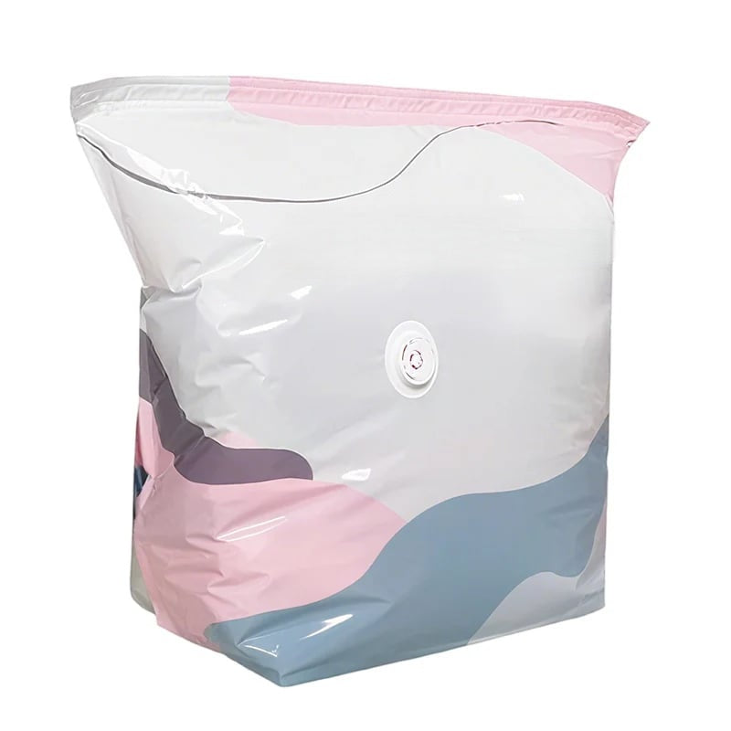 No-Pump 🧳 Large Vacuum Storage Compression Bags ✨ – Space-Saving Solution 🏡 for Clothes 👕 & Bedding-QR