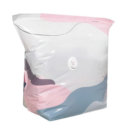 No-Pump 🧳 Large Vacuum Storage Compression Bags ✨ – Space-Saving Solution 🏡 for Clothes 👕 & Bedding-QR