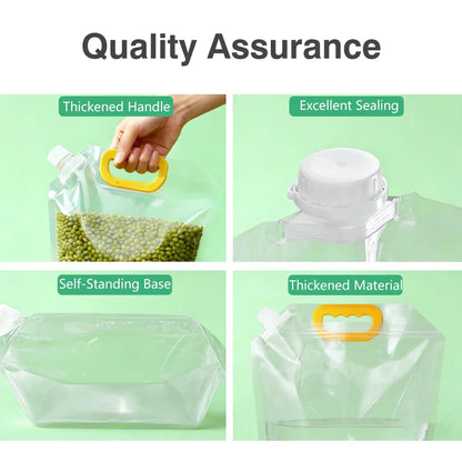 ✨ Multi-Purpose Kitchen Storage Bags 🏡 – Reusable ♻️ Leak-Proof 💧 Fresh-Keeping Food Organizer 🥗👜-QR