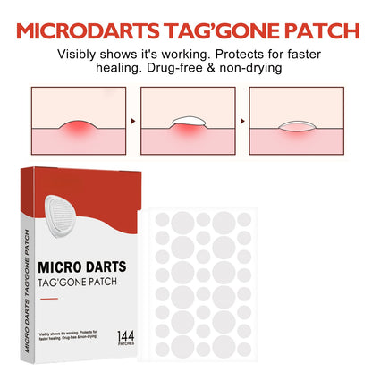 🚨 49% OFF TODAY ONLY MICRODARTS™ TAG'GONE PATCH ✨ 2-in-1 Microdart + Hydrocolloid Technology  ✨ Invisible Wear， Overnight Care，Face & Body-QO