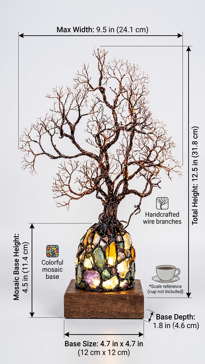 ✨ Bring Positive Energy & Peace Into Your Home With This Stunning Crystal Tree Lamp-Q1