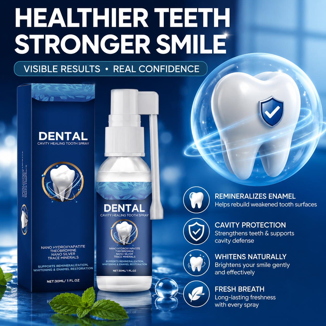 🦷✨ Dental Cavity Healing Tooth Spray – Fresh Breath & Daily Smile Care-QO