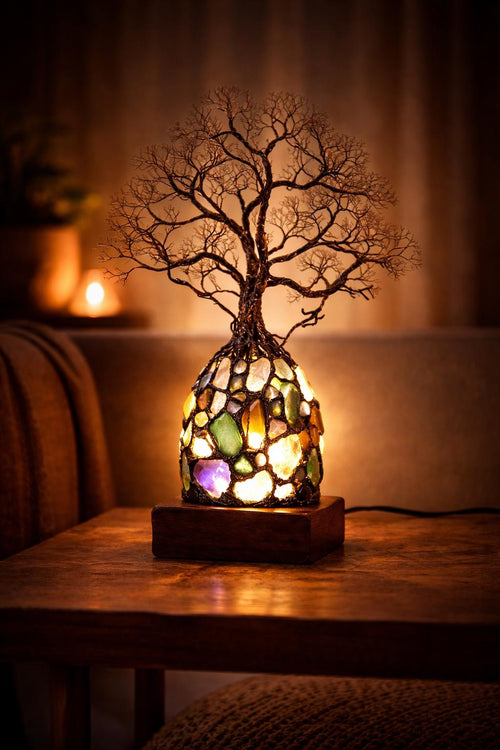 ✨ Bring Positive Energy & Peace Into Your Home With This Stunning Crystal Tree Lamp-Q1