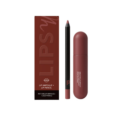 💋 LIP AMPOULE + LIP PENCIL 💋 Lip liner & essence set – Create plump, hydrated, long-lasting lips-FX