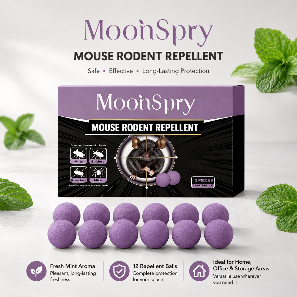 🐭 Rodent Repellent Balls – Natural-Inspired Home & Kitchen Protection - DW