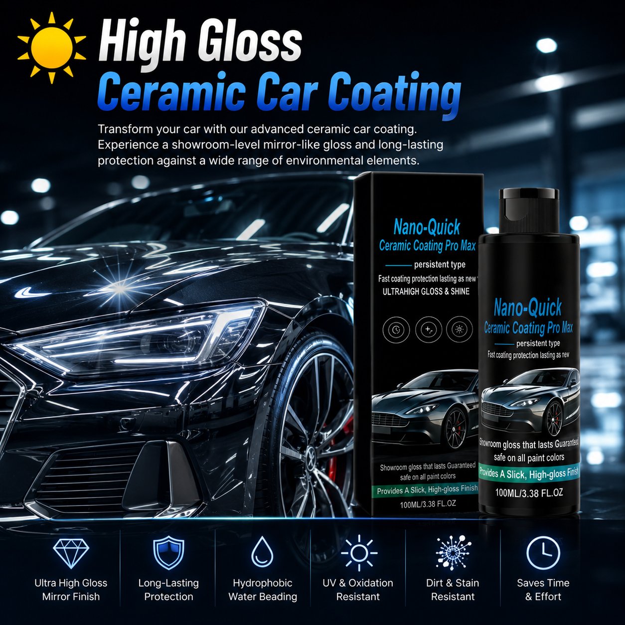 🚗 🚗 Car Nano Ceramic Coating Agent-💧 Spray. Wipe. Protect for Months-Q1