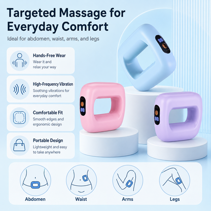 💪🌀 VibraSlim Fascia Massager – 5‑Speed Vibration Fitness Ring for Deep Muscle Relaxation, Portable Whole Body Massager -DW