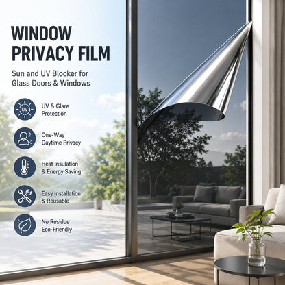 💰 49% OFF –Window Privacy Film，One‑way daytime privacy -QE