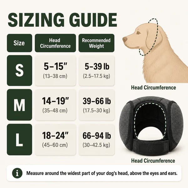 Sound-Dampening Dog Ear Wrap for Fireworks & Storm Anxiety 🐶-QR