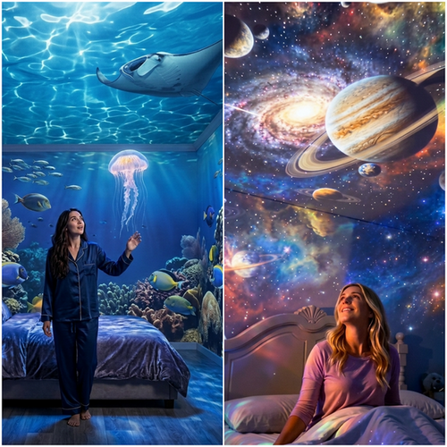 2PC Ocean and Galaxy projector set
